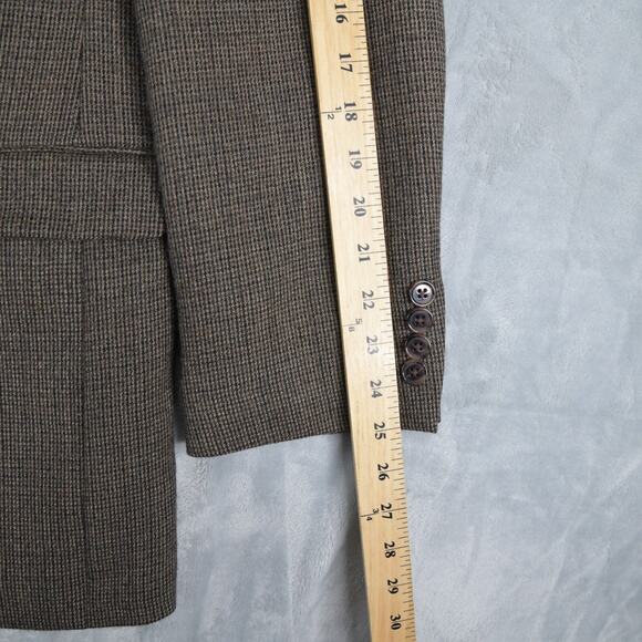 Lauren Ralph Lauren Blazer Men's 44L(R) Beige Check Sport Coat Jacket - Picture 8 of 12